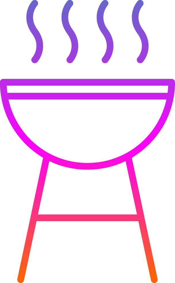 Barbecue Line Gradient Icon Design vector