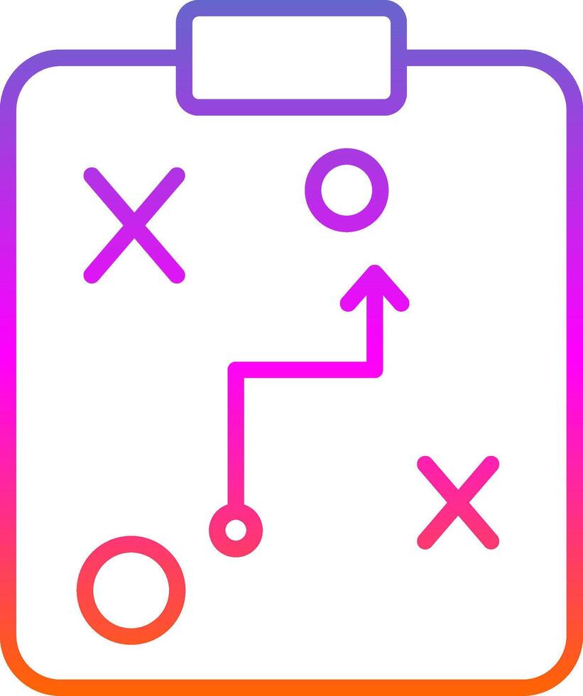 Planning Line Gradient Icon Design vector