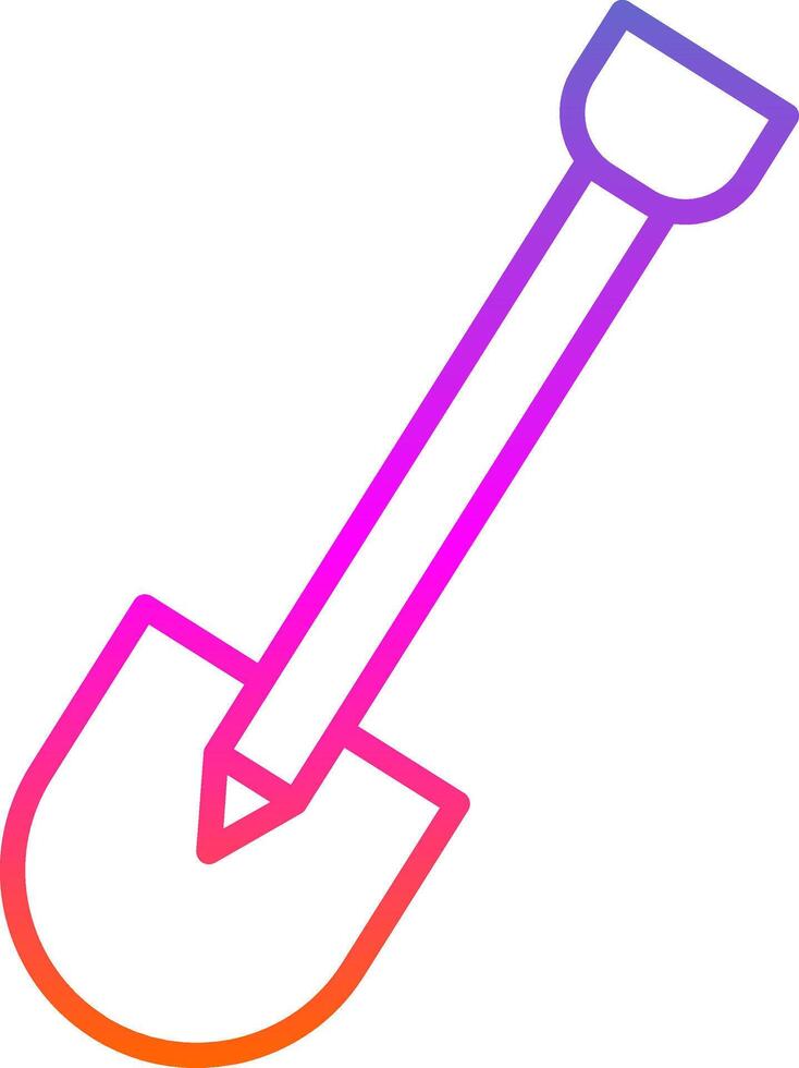 Shovel Line Gradient Icon Design vector
