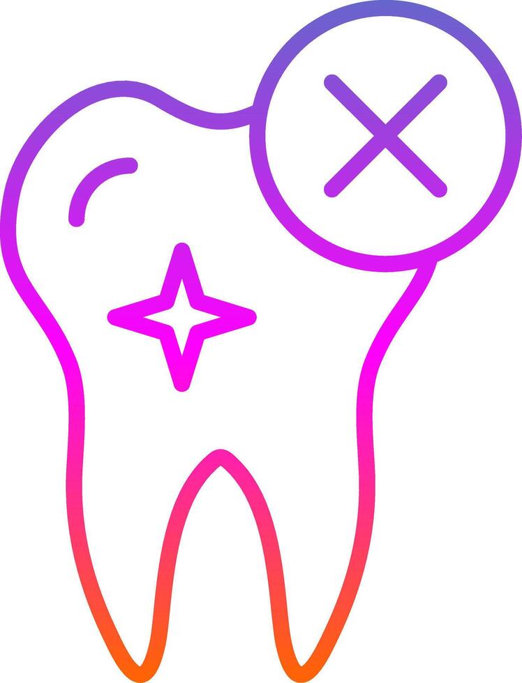 Rejected Line Gradient Icon Design vector
