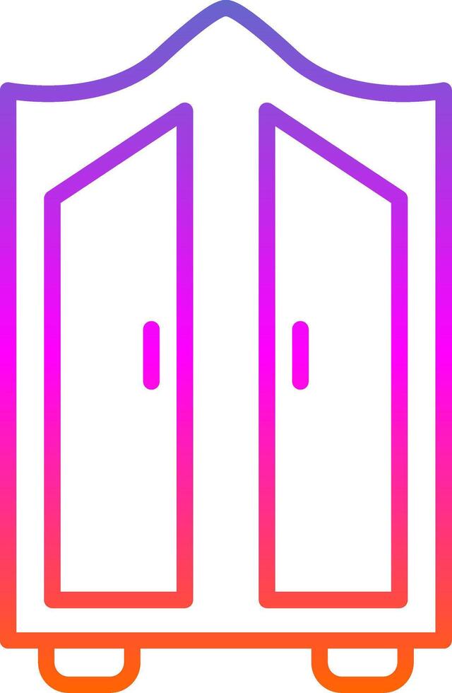 Wardrobe Line Gradient Icon Design vector
