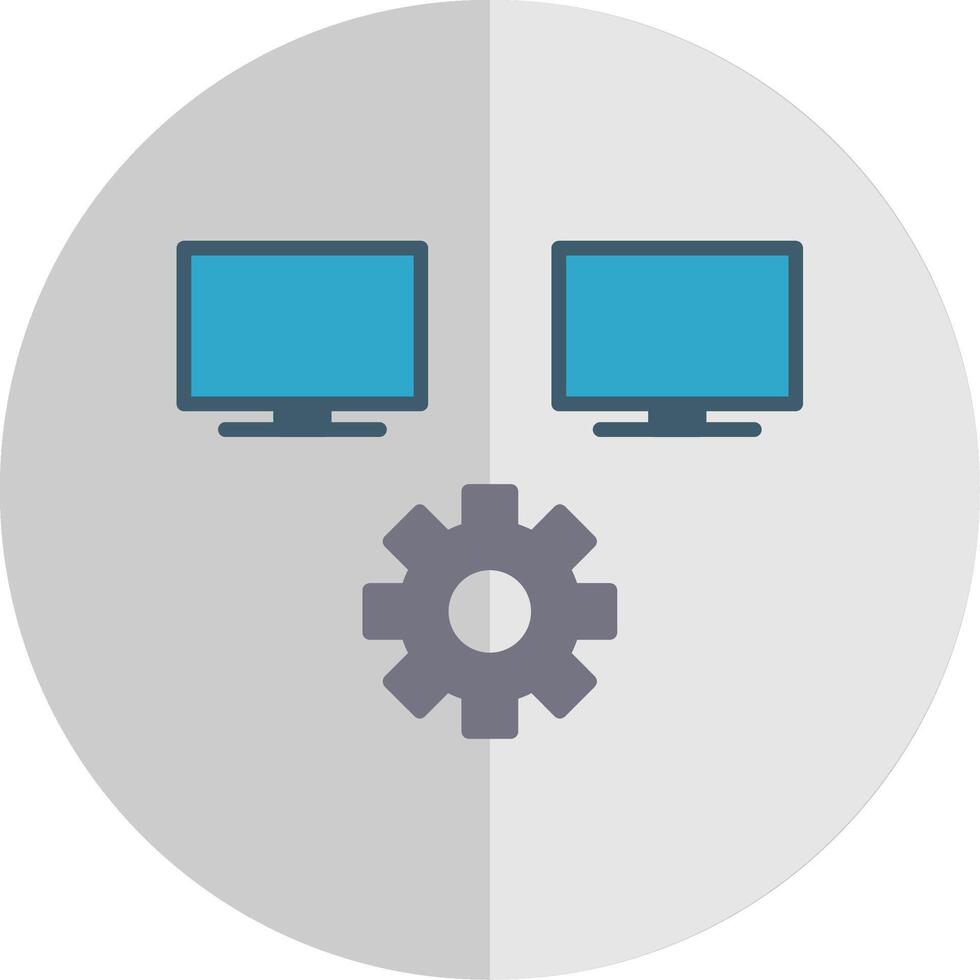 Multitask Flat Scale Icon Design vector