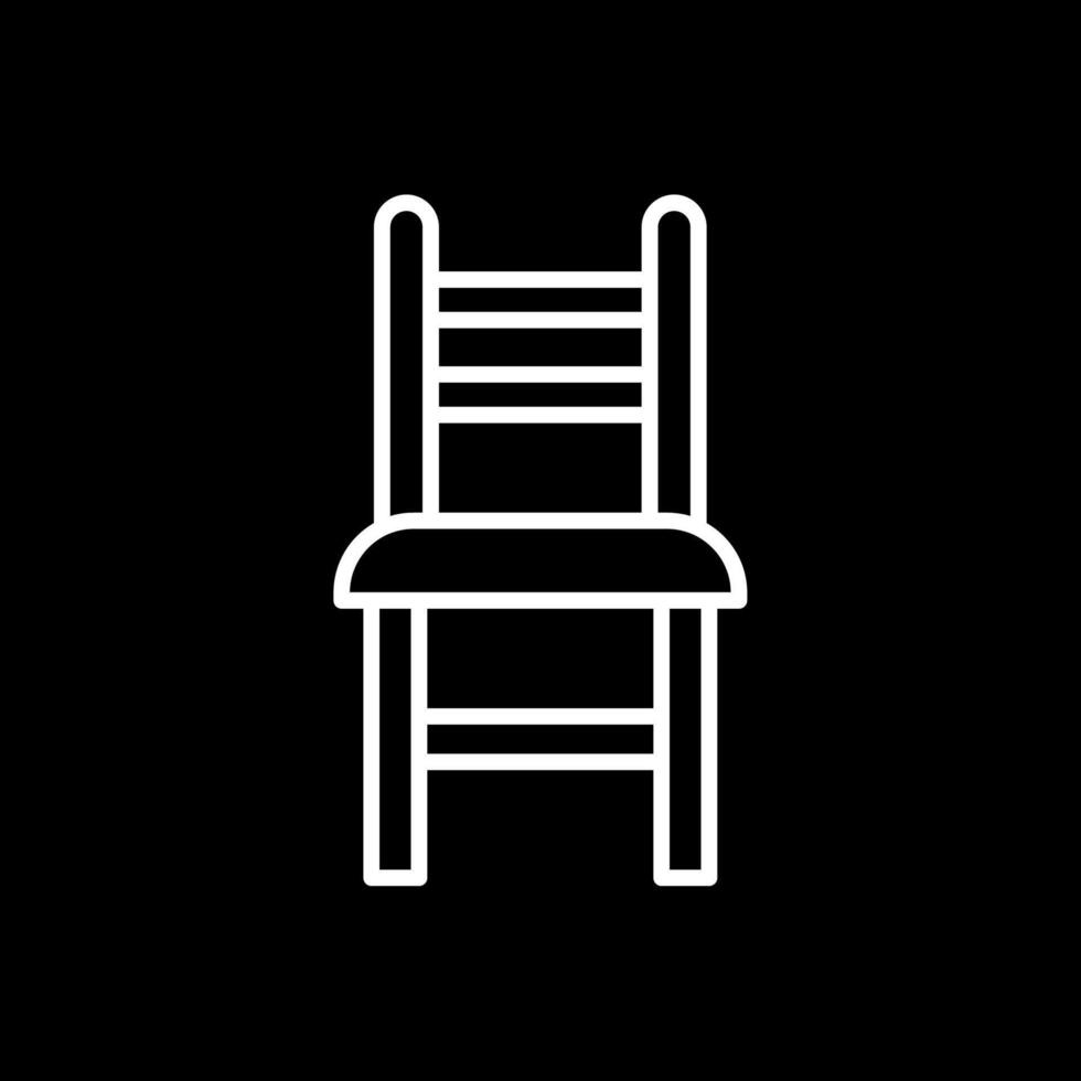 Dining Chair Line Inverted Icon Design vector