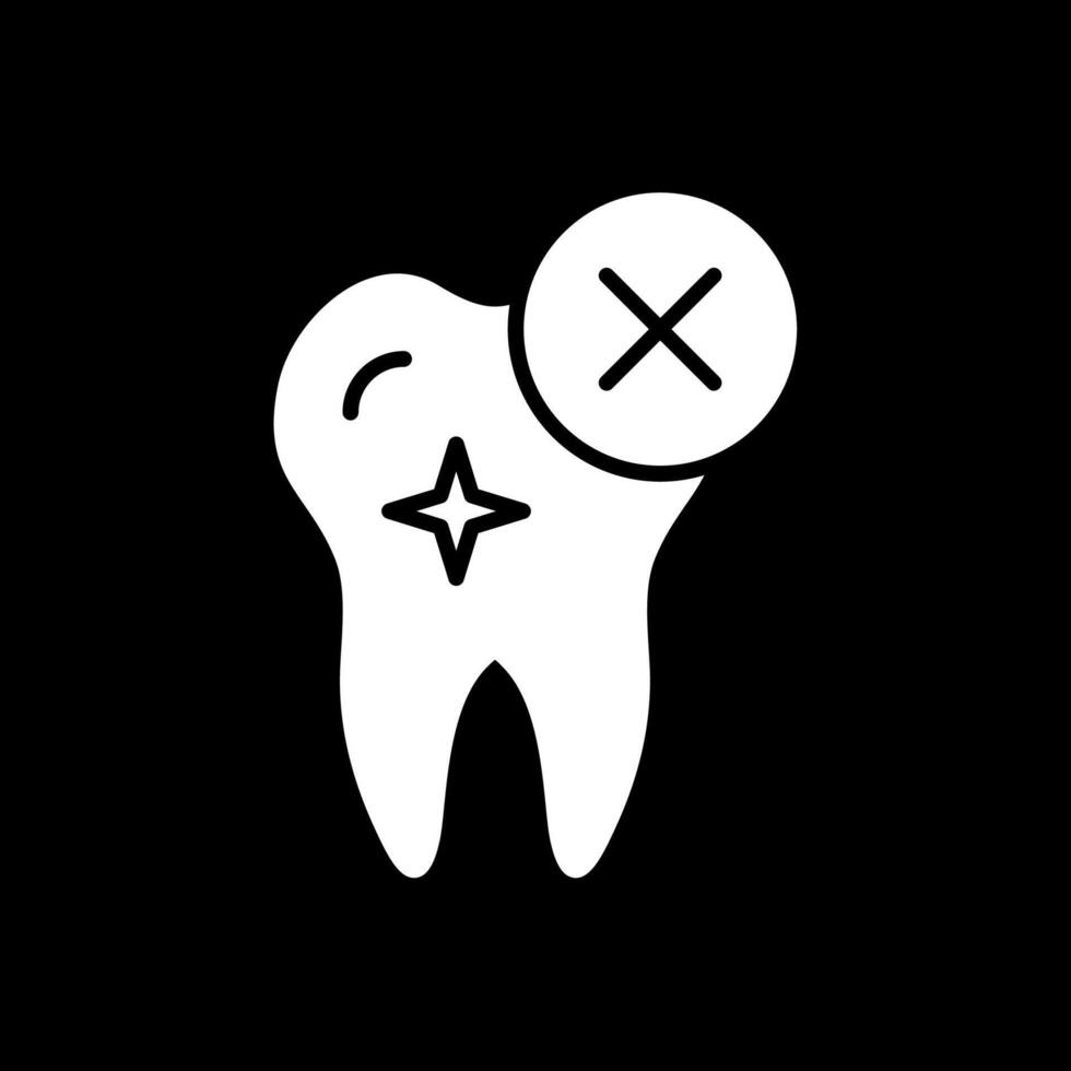 Rejected Glyph Inverted Icon Design vector