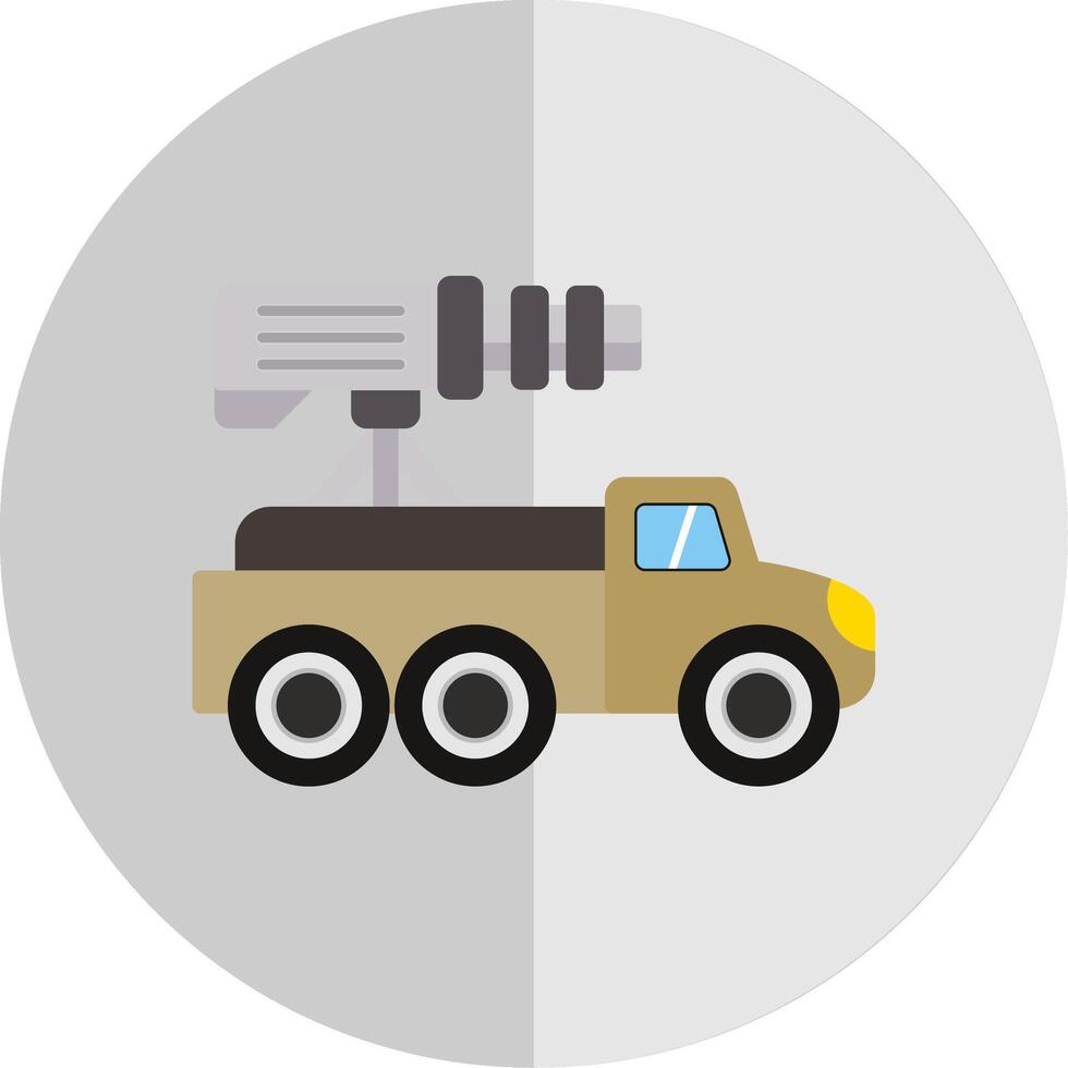 Truck Flat Scale Icon Design vector