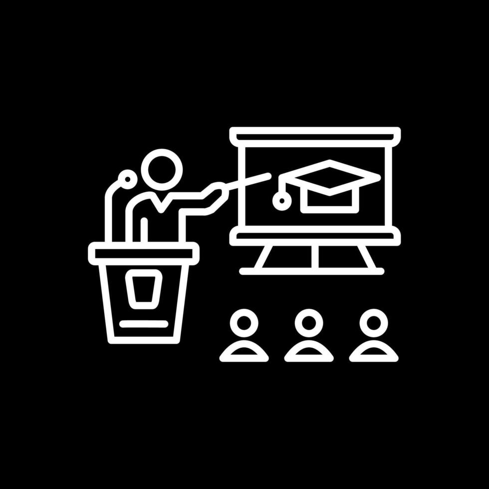 Business Class Line Inverted Icon Design vector