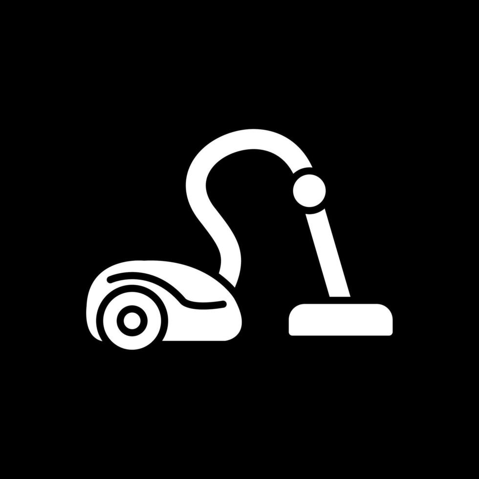 Vacuum Cleaner Glyph Inverted Icon Design vector