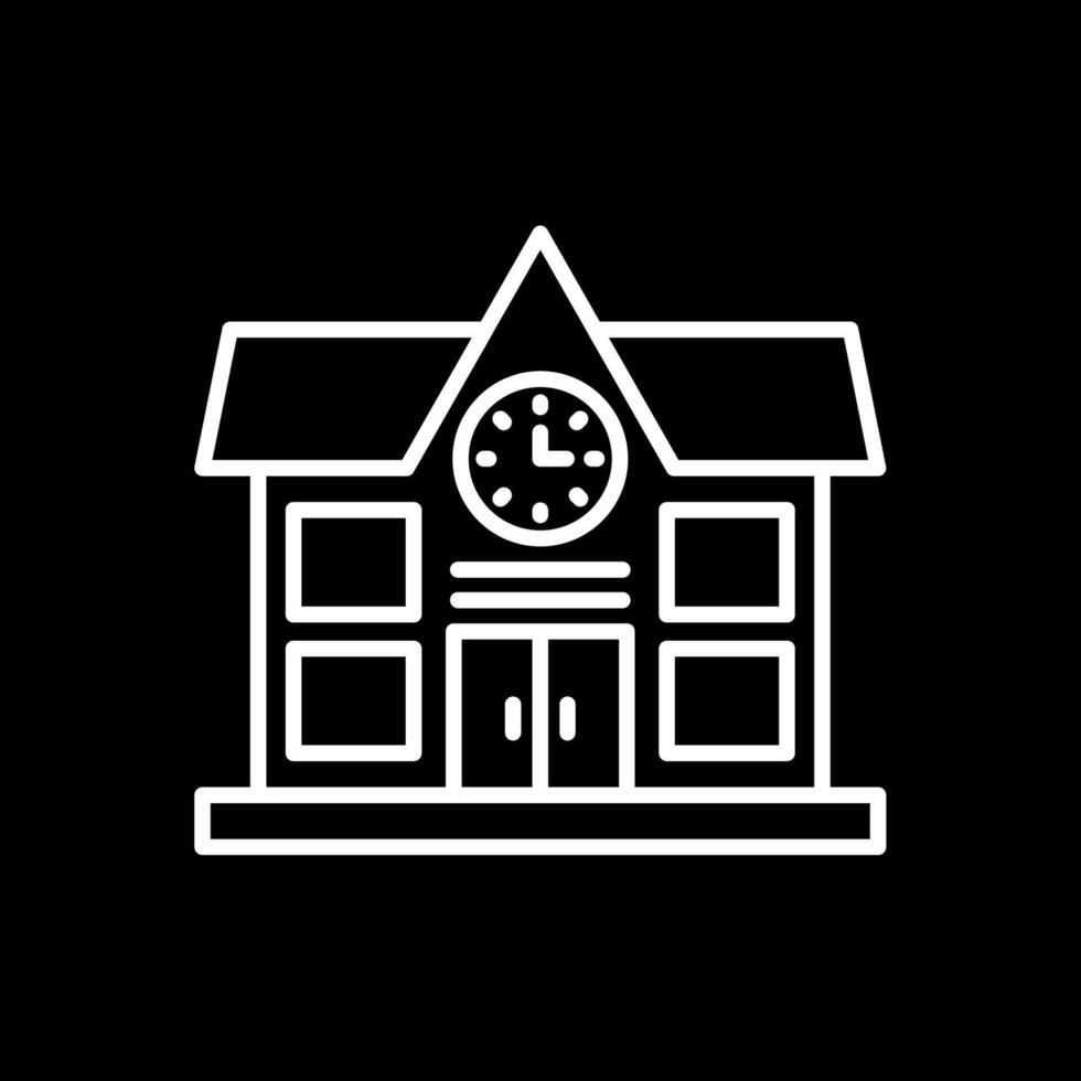 School Line Inverted Icon Design vector