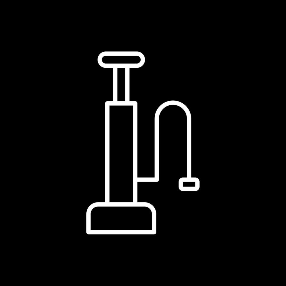 Air Pump Line Inverted Icon Design vector