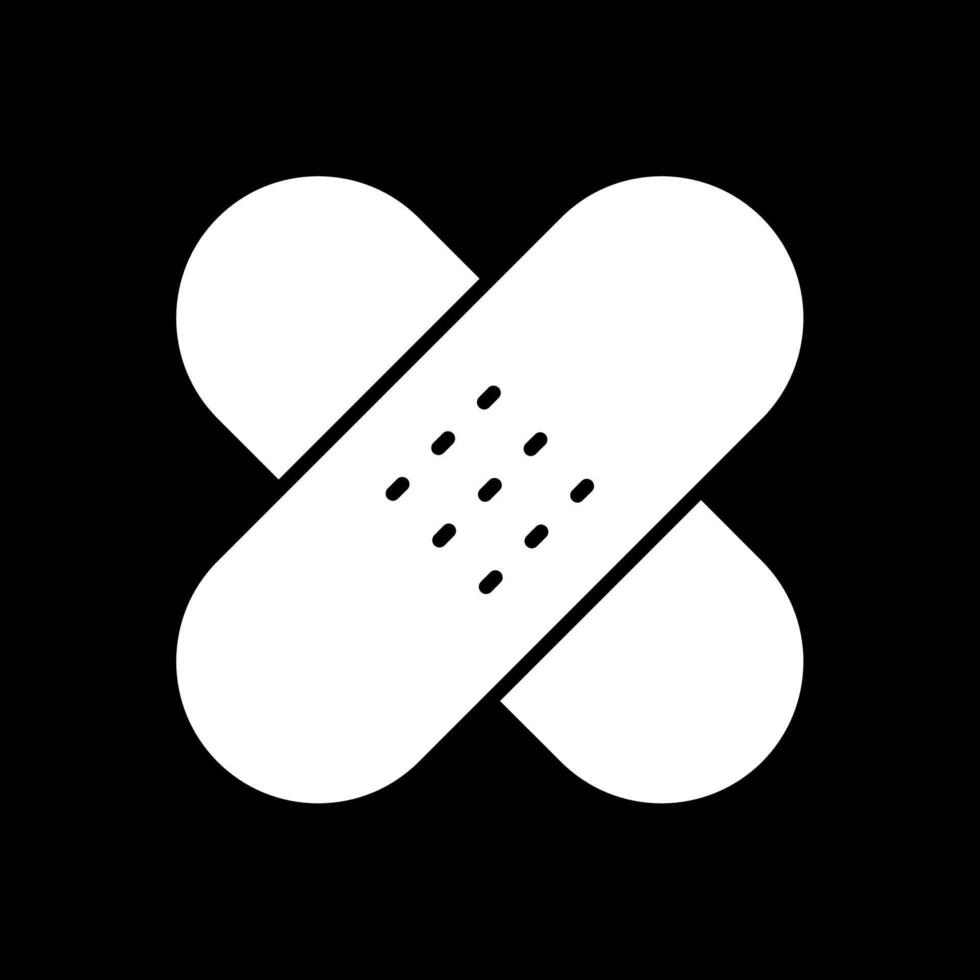 Band Aid Glyph Inverted Icon Design vector