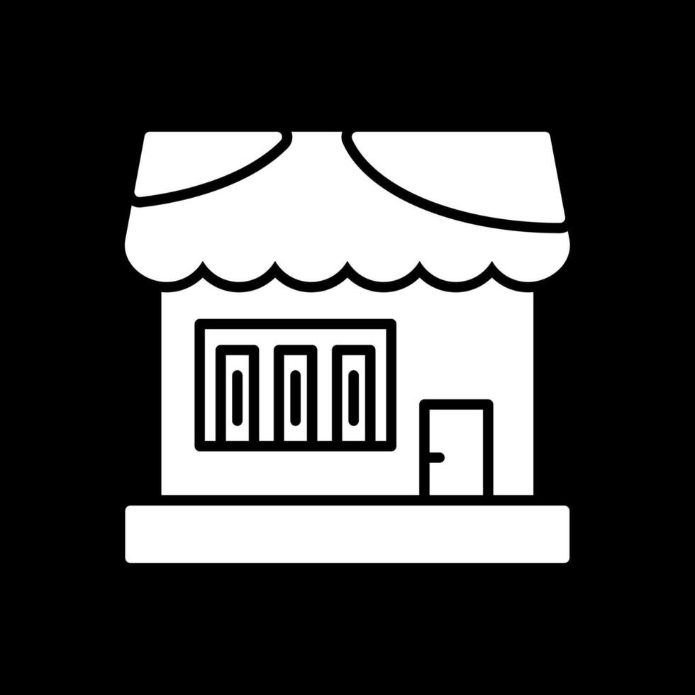 Book Shop Glyph Inverted Icon Design vector