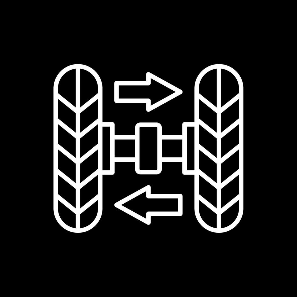 Wheel Alignment Line Inverted Icon Design vector