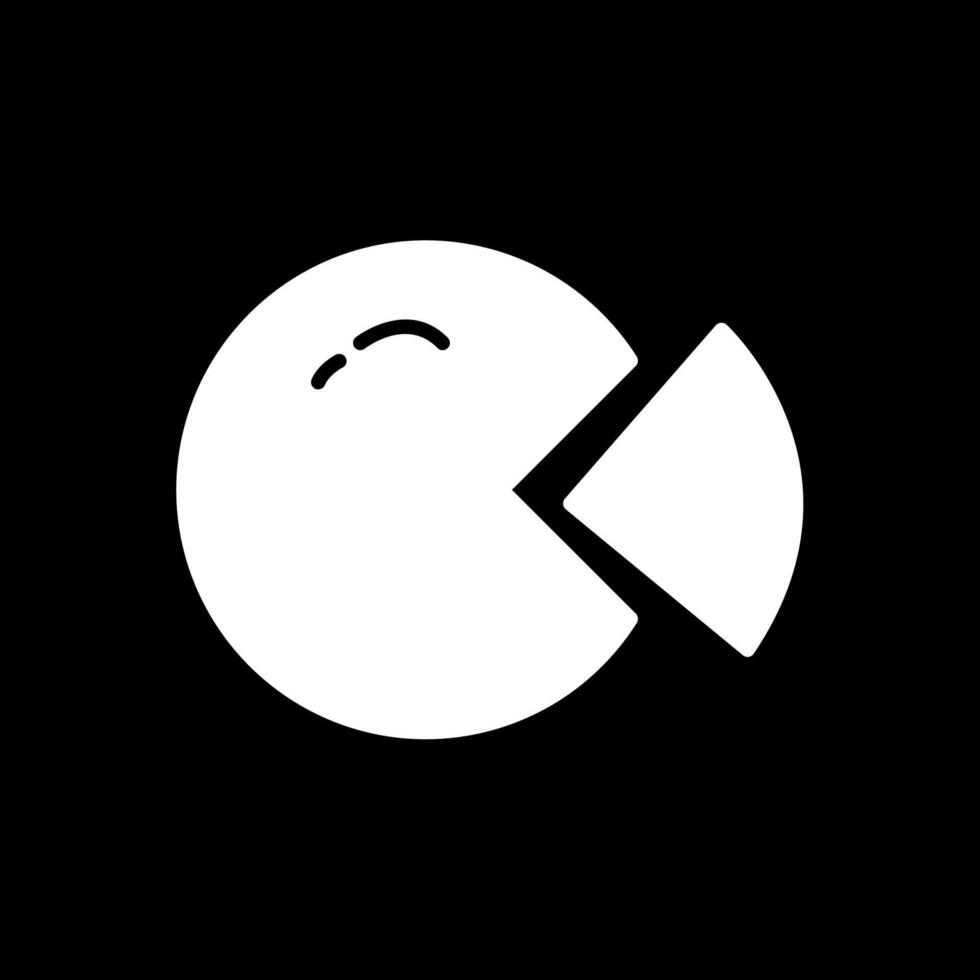 Circular Chart Glyph Inverted Icon Design vector