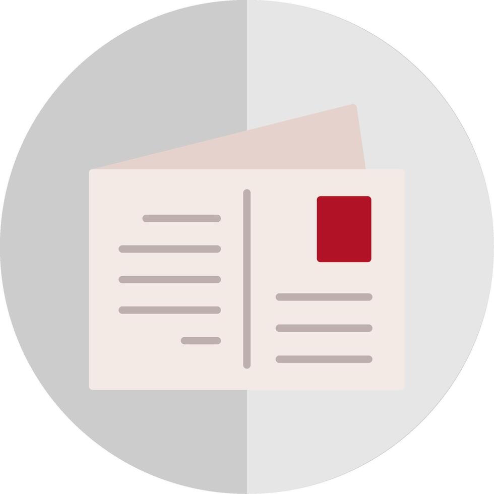 Postcard Flat Scale Icon Design vector