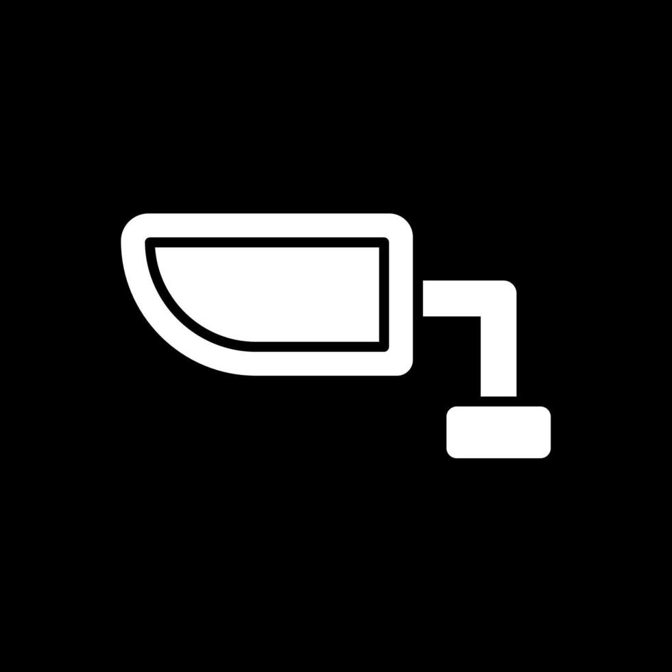 Side Mirror Glyph Inverted Icon Design vector