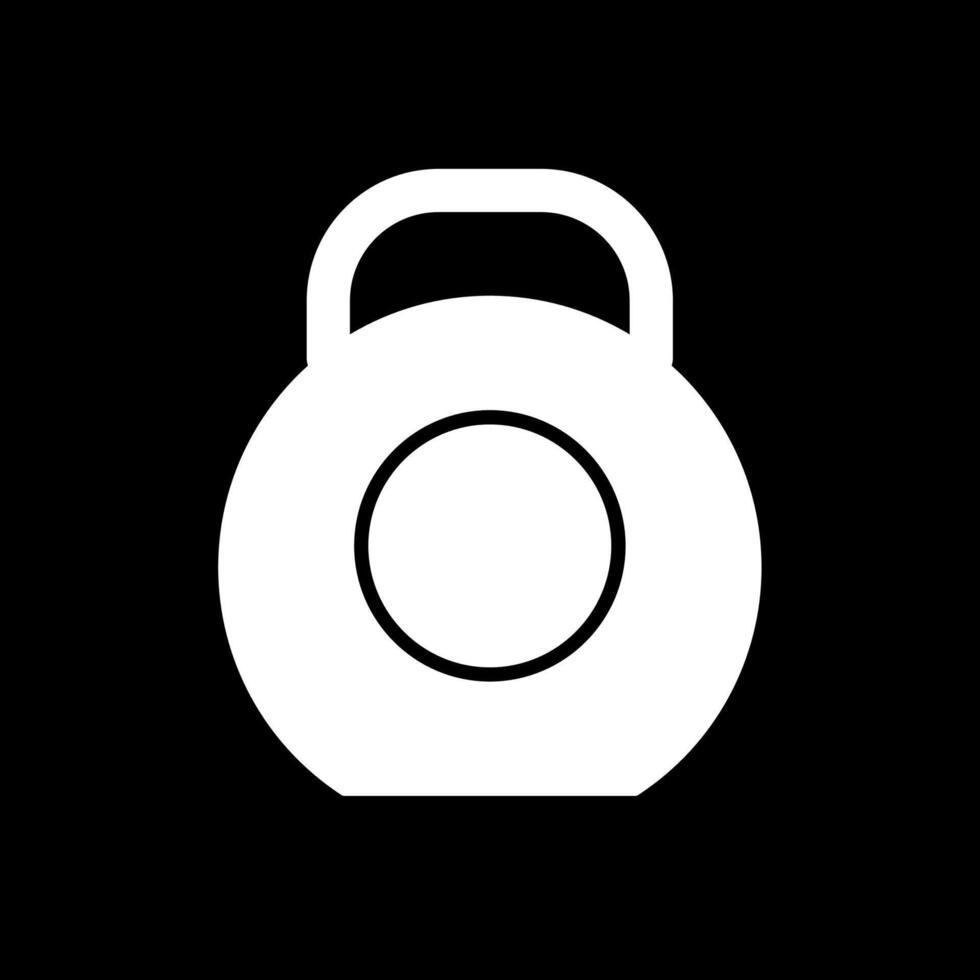 Kettlebell Glyph Inverted Icon Design vector