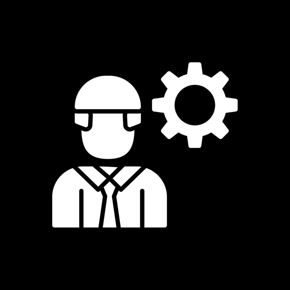 Engineering Glyph Inverted Icon Design vector