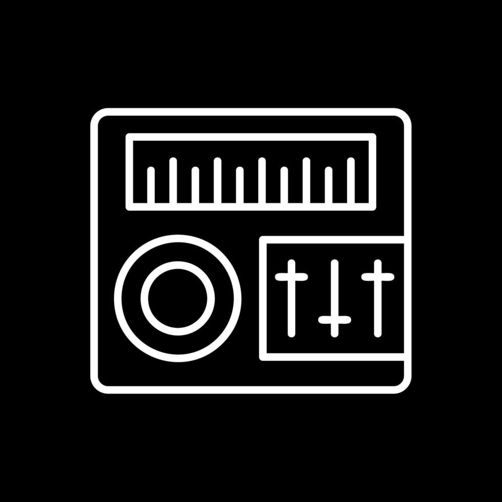 Sound Mixer Line Inverted Icon Design vector