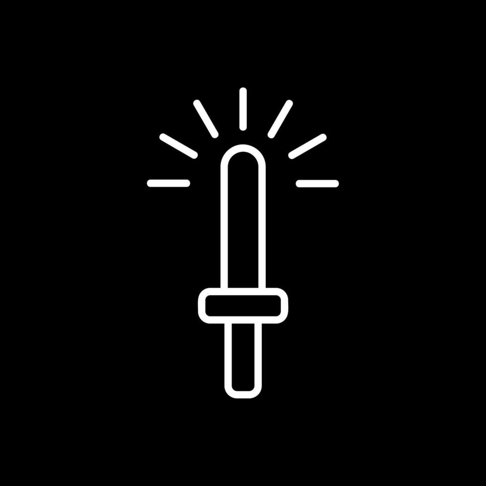 Light Stick Line Inverted Icon Design vector