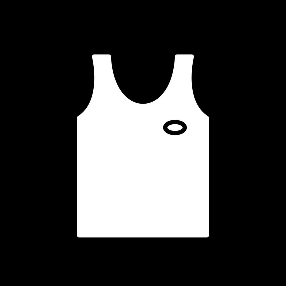 Tank Top Glyph Inverted Icon Design vector