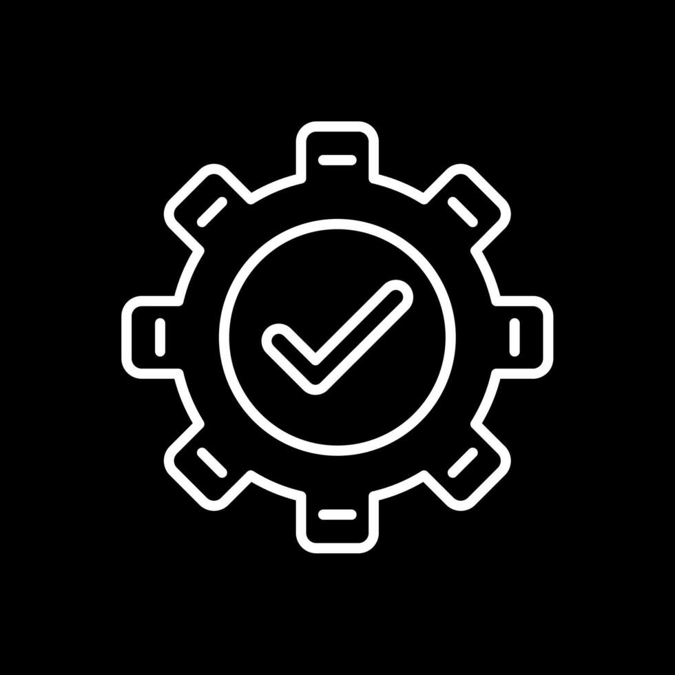 Settings Line Inverted Icon Design vector