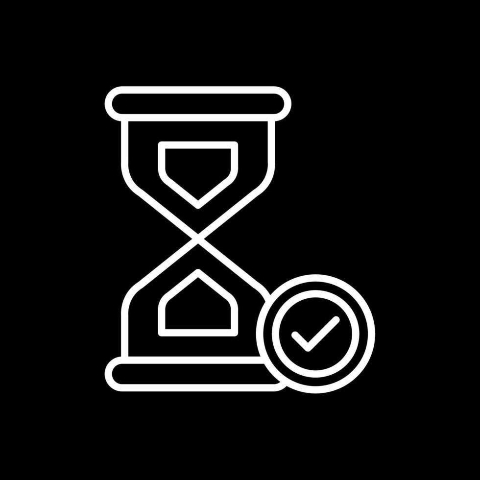 Hourglass Line Inverted Icon Design vector