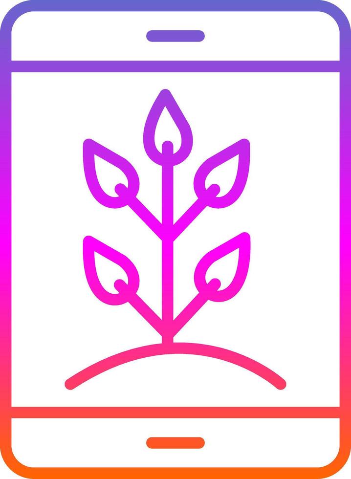 Farming App Line Gradient Icon Design vector