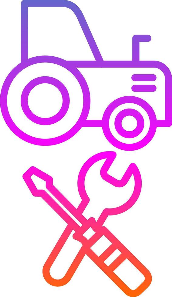 Machines Maintenance Line Gradient Icon Design vector