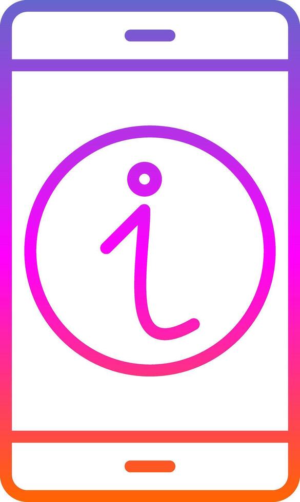 Information Line Gradient Icon Design vector