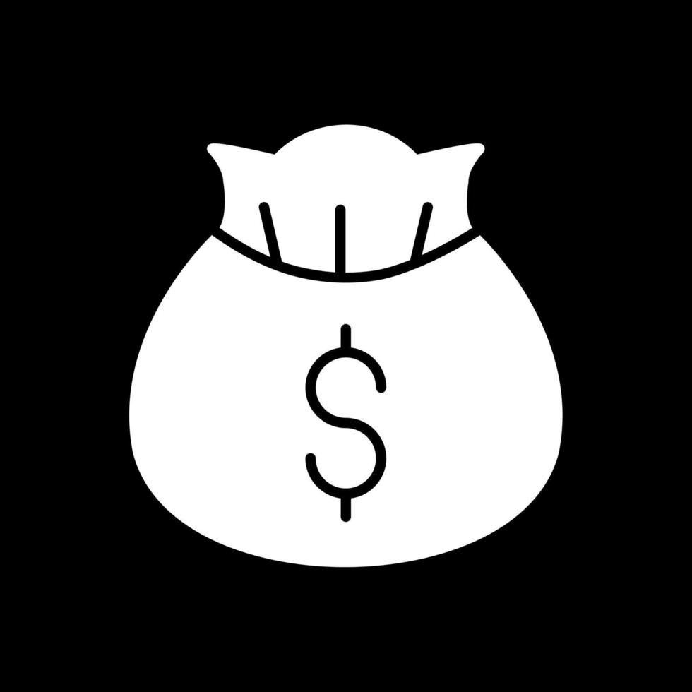 Investment Insurance Glyph Inverted Icon Design vector