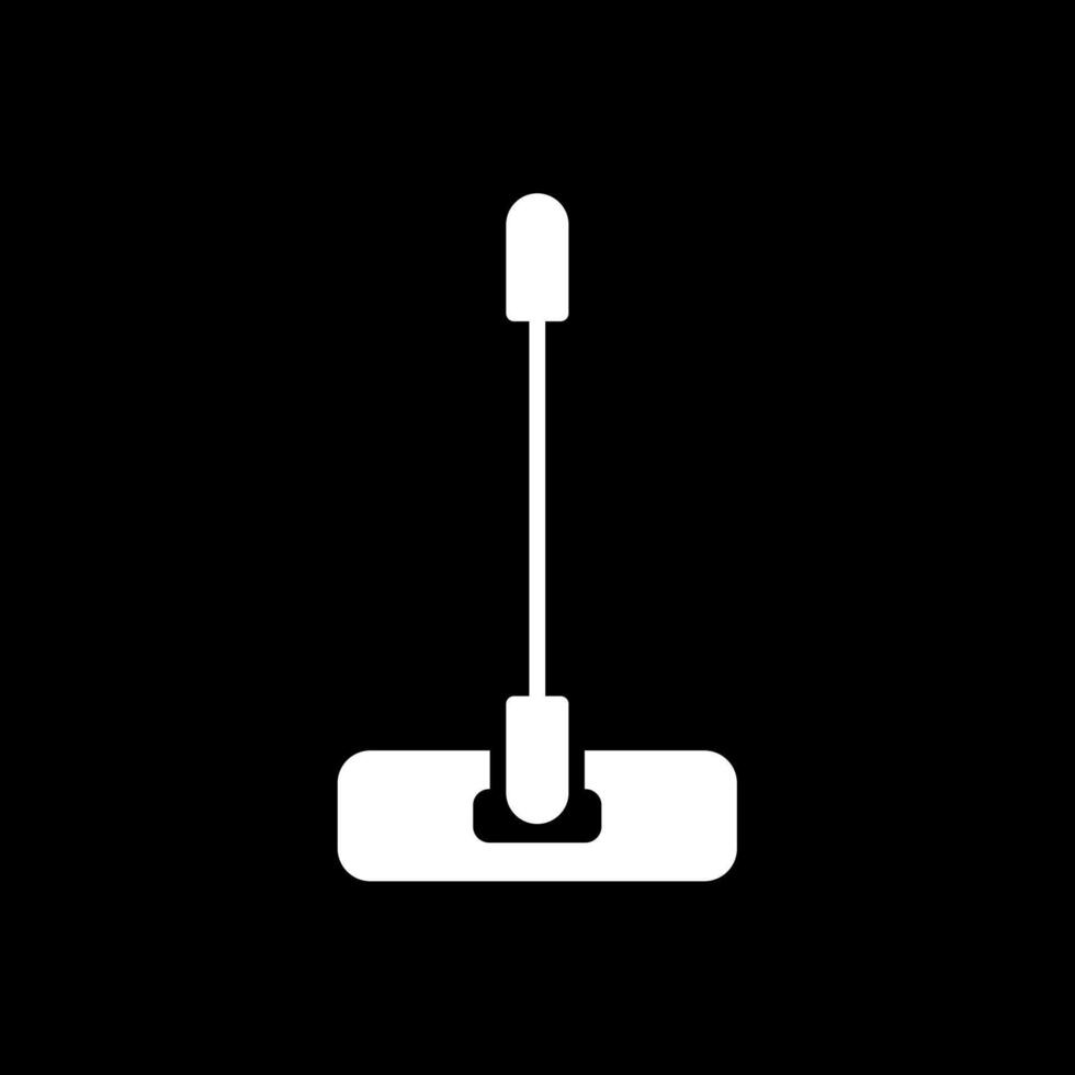 Mop Glyph Inverted Icon Design vector