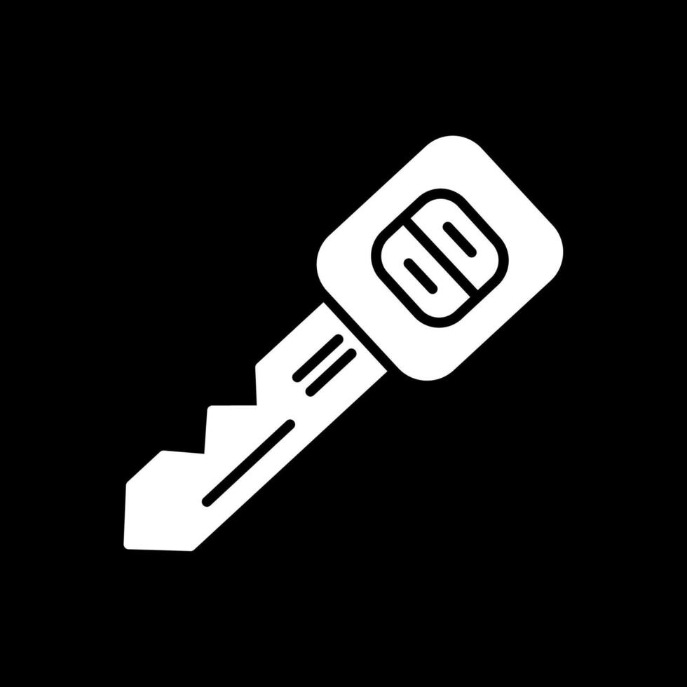 Car Key Glyph Inverted Icon Design vector