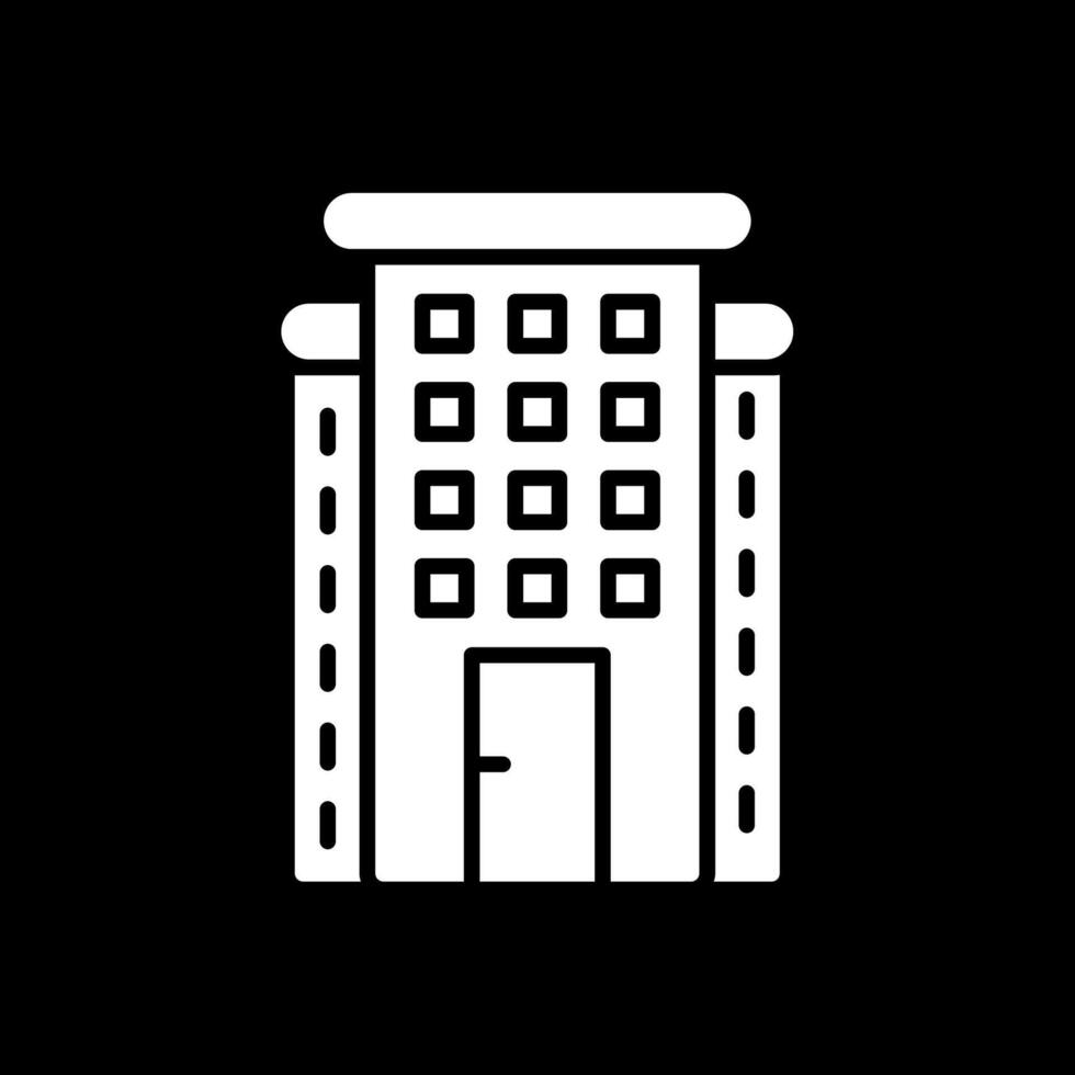 Skyscraper Glyph Inverted Icon Design vector