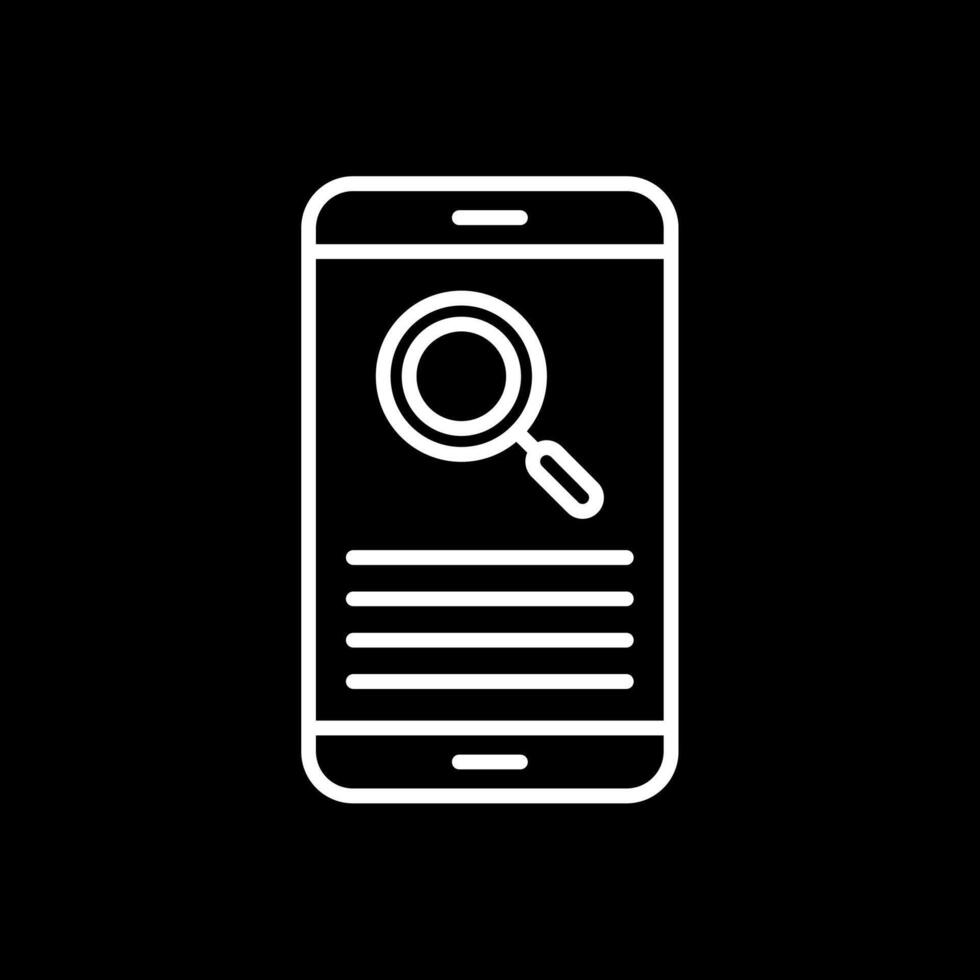 Smartphone Line Inverted Icon Design vector