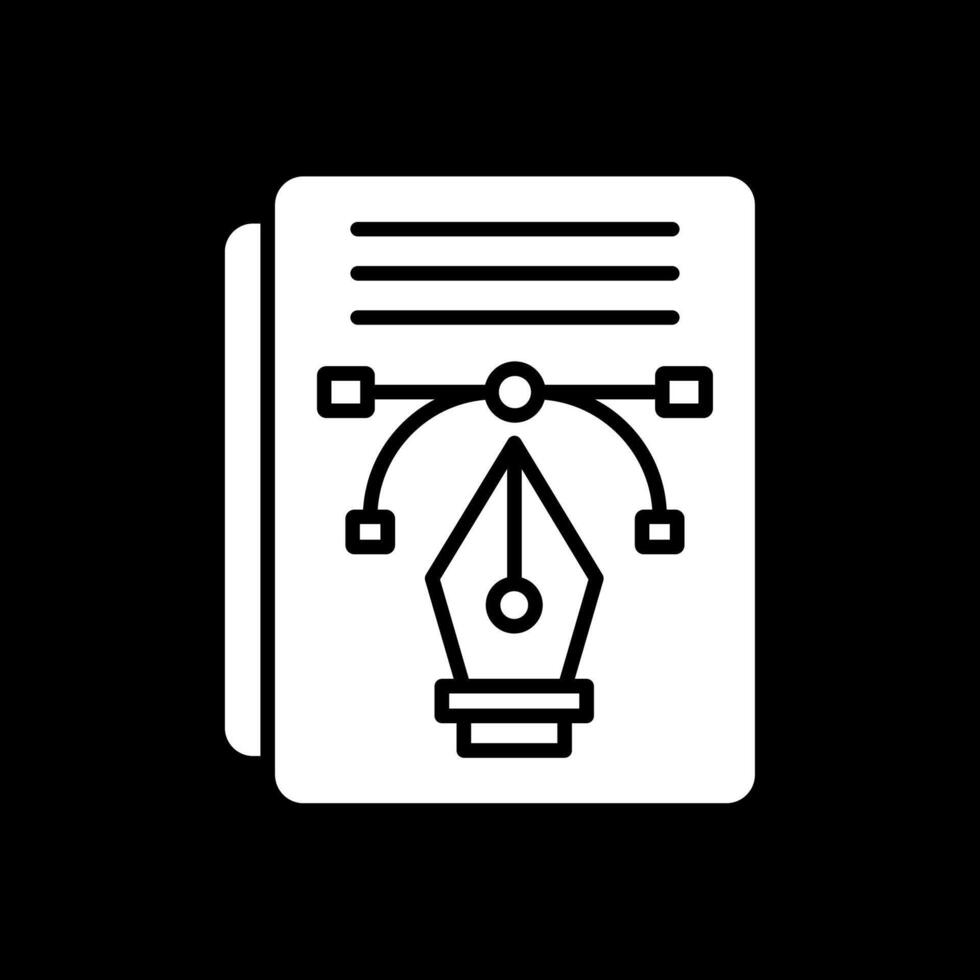 Glyph Inverted Icon Design vector