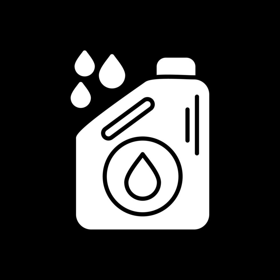 Oil Glyph Inverted Icon Design vector