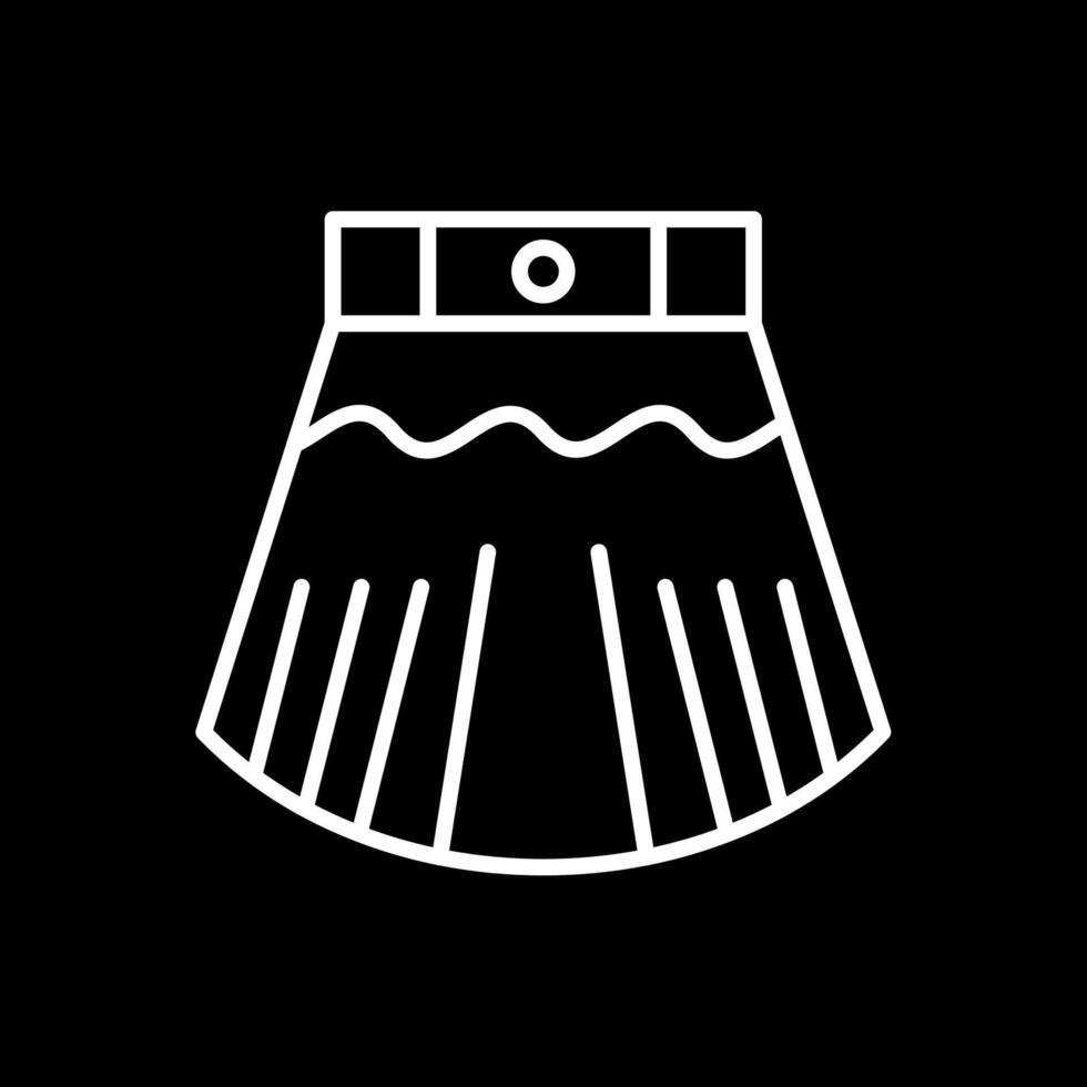 Skirt Line Inverted Icon Design vector