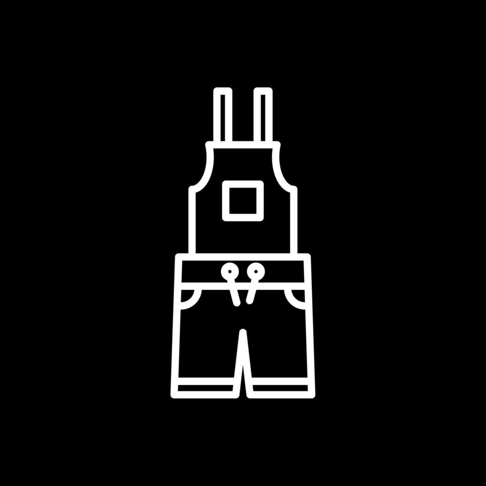 Dungarees Line Inverted Icon Design vector