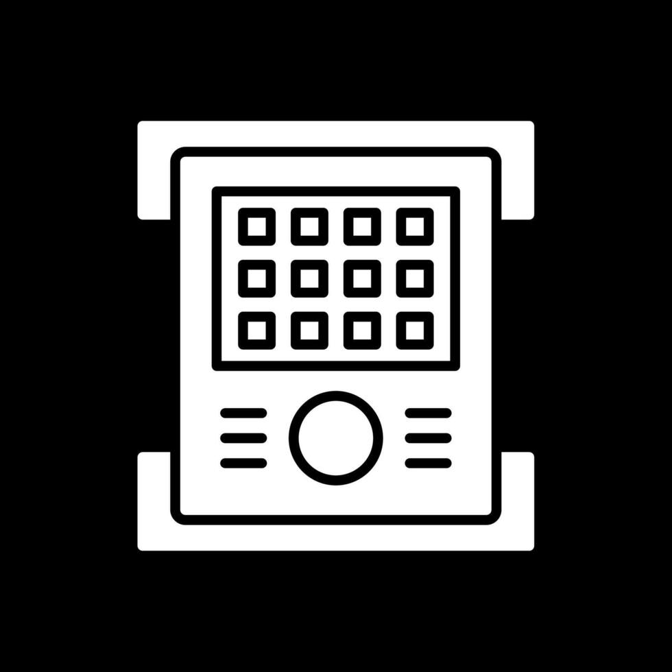 Field Controller Glyph Inverted Icon Design vector