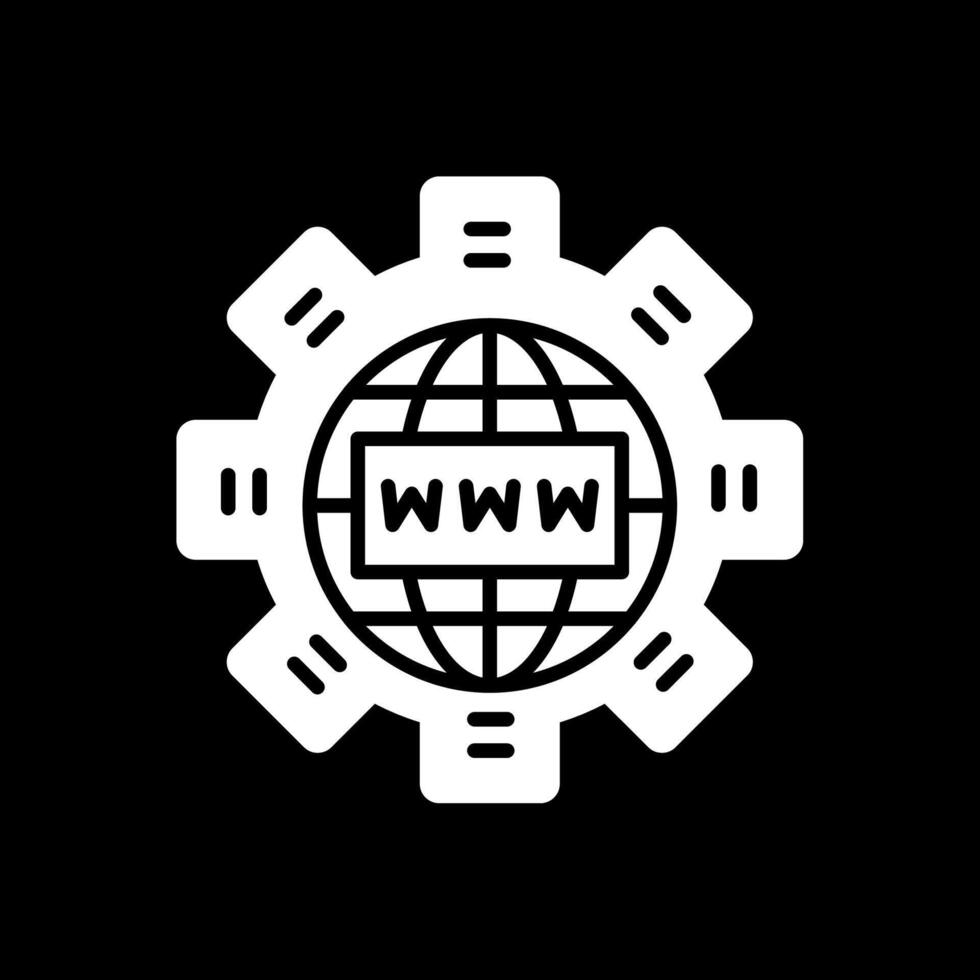 Internet Glyph Inverted Icon Design vector
