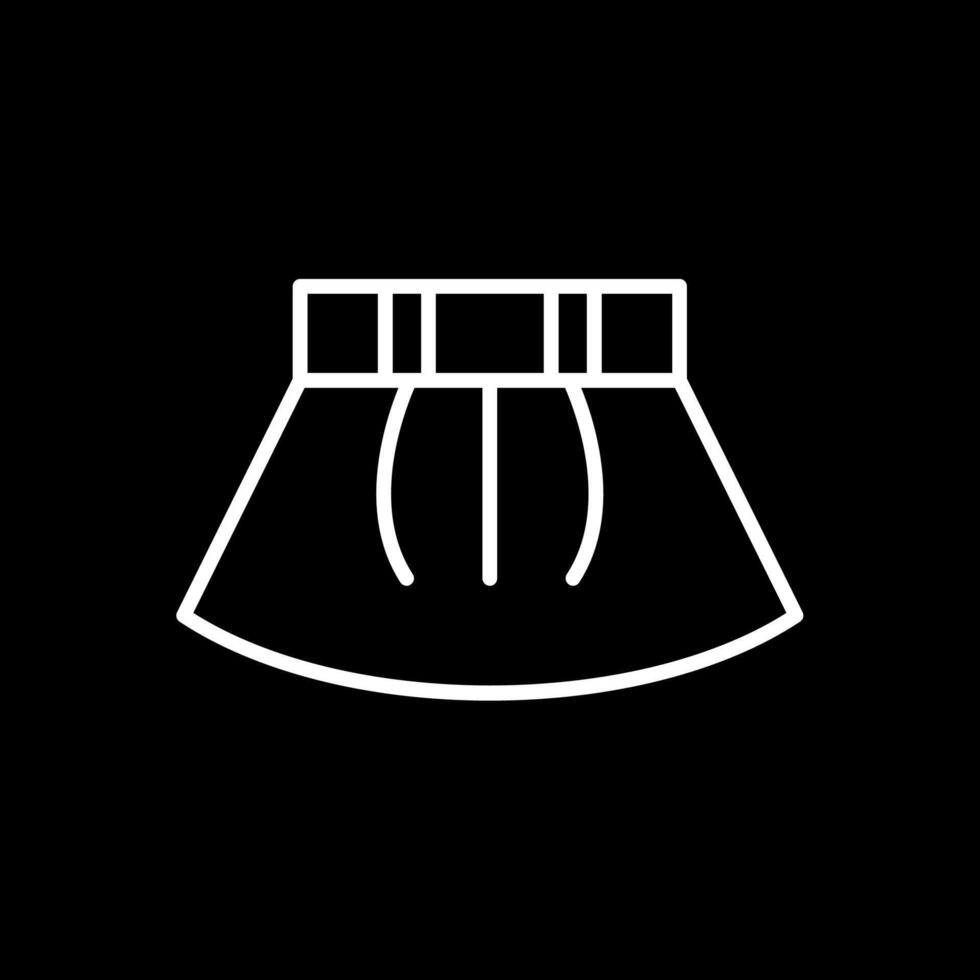 Skirt Line Inverted Icon Design vector