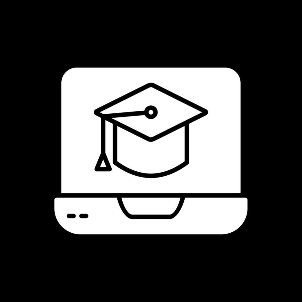 Education Glyph Inverted Icon Design vector