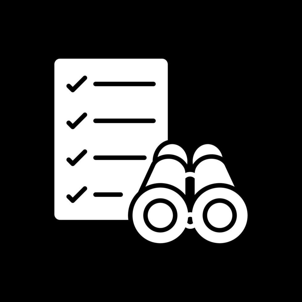 Scope Glyph Inverted Icon Design vector