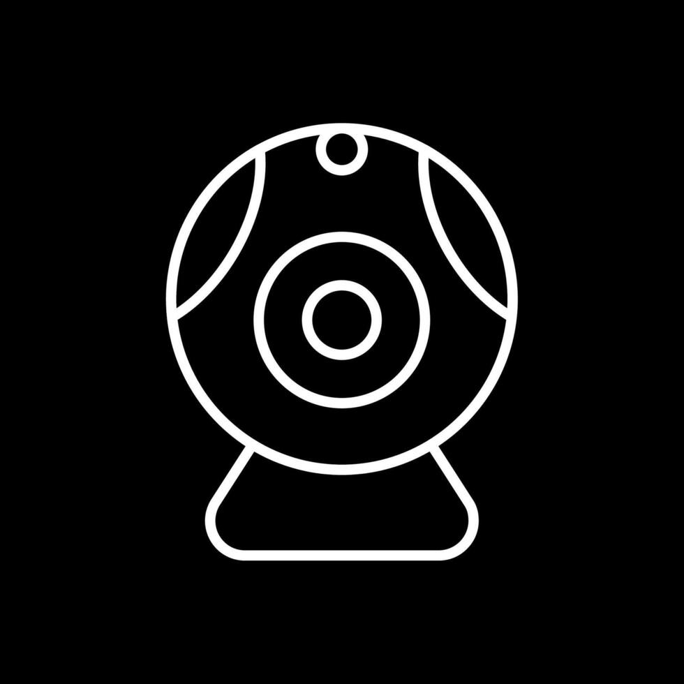 Web camera Line Inverted Icon Design vector