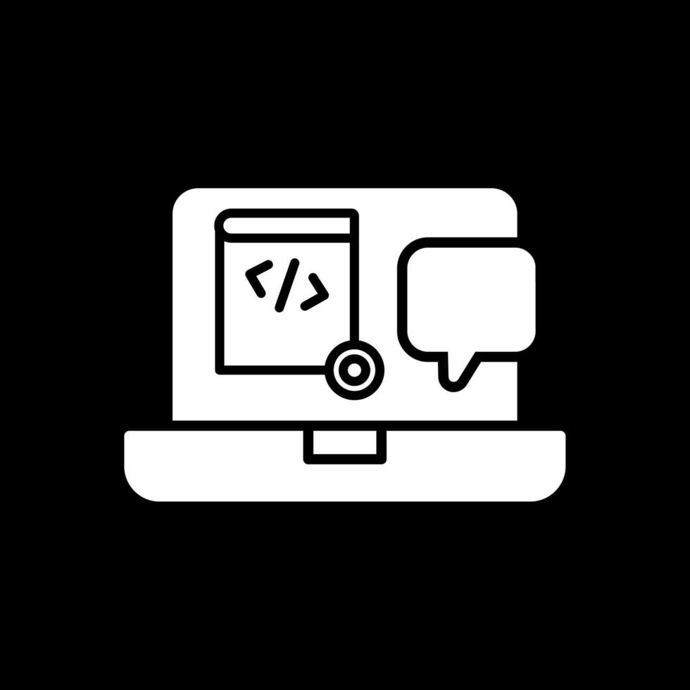 Demo Glyph Inverted Icon Design vector
