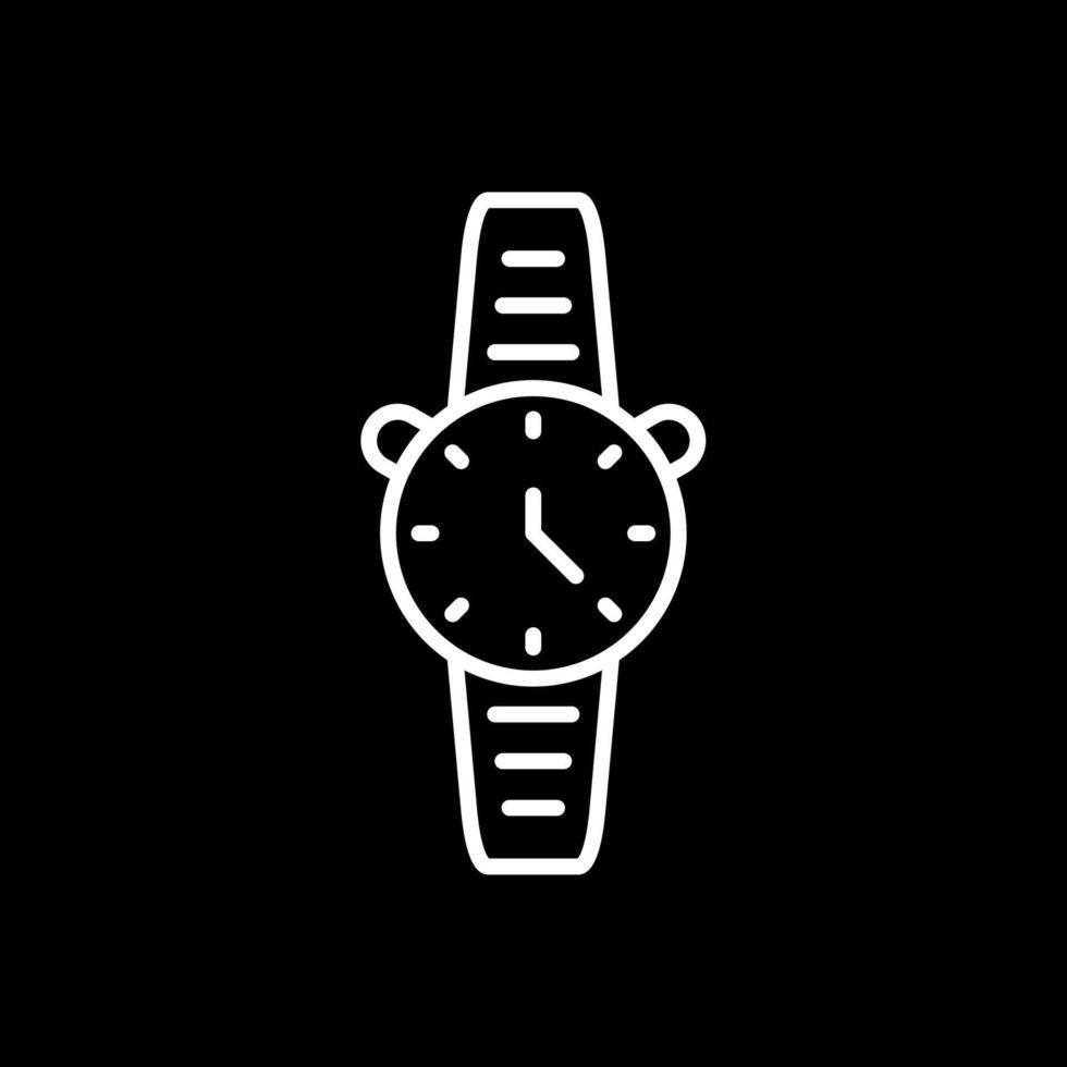 reloj línea invertido icono diseño vector