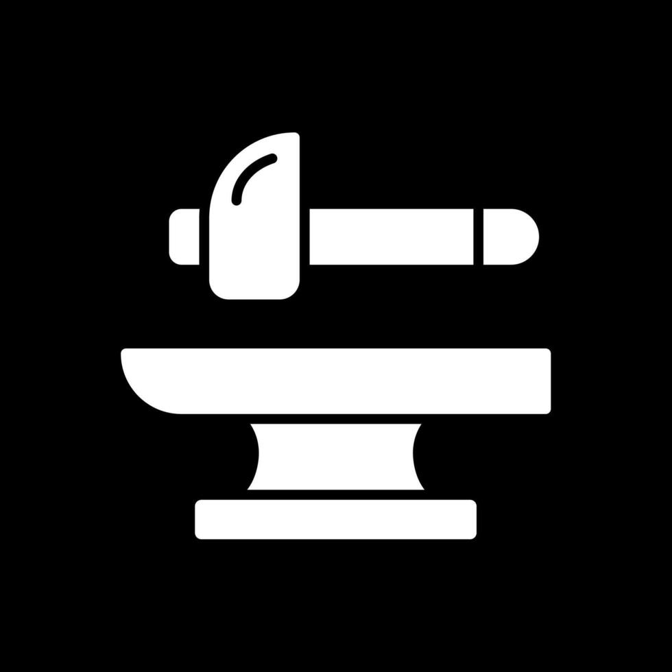 Blacksmith Glyph Inverted Icon Design vector