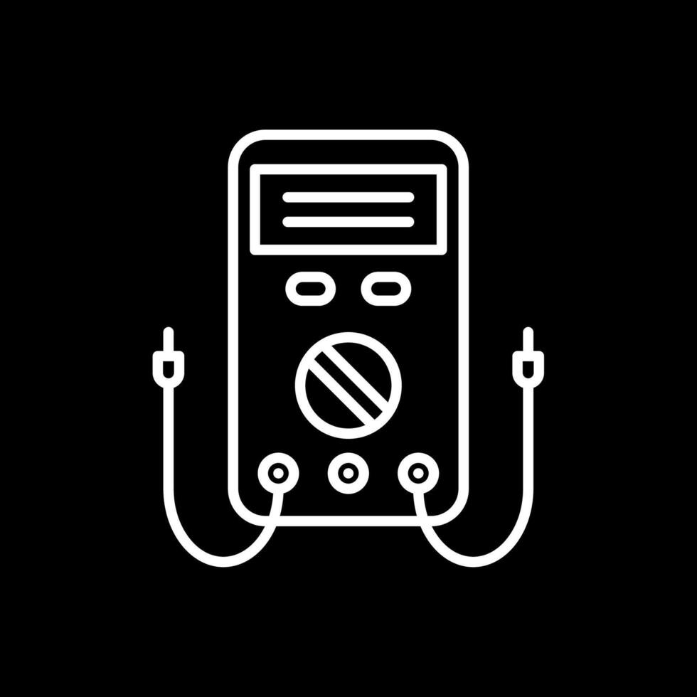 Multimeter Line Inverted Icon Design vector