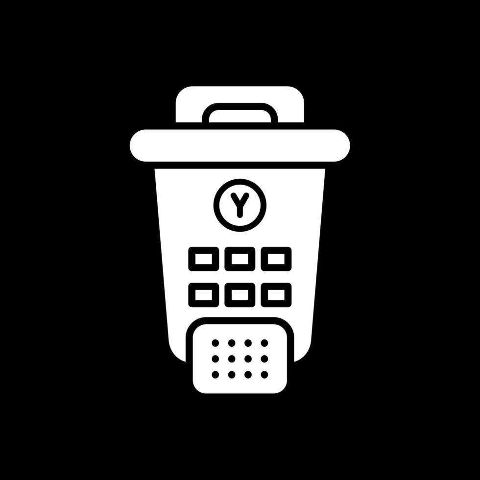 Ink Glyph Inverted Icon Design vector