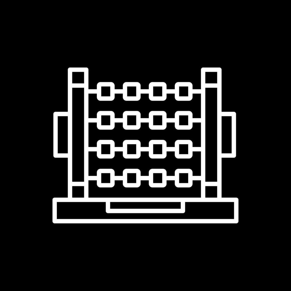 Abacus Line Inverted Icon Design vector